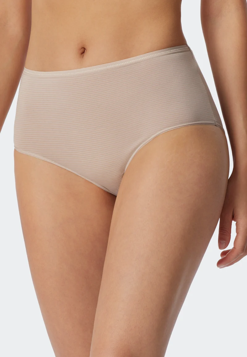 Midi Slip 2er-Pack Soft Beige gestreift - Modal Essentials