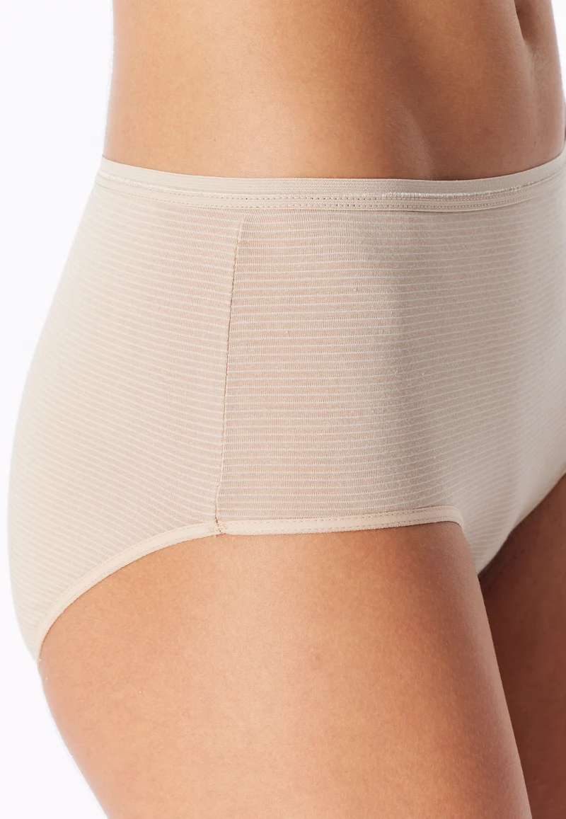 Midi Slip 2er-Pack Soft Beige gestreift - Modal Essentials