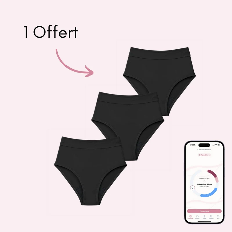 Maillot de bain menstruel taille haute ados Eléonore