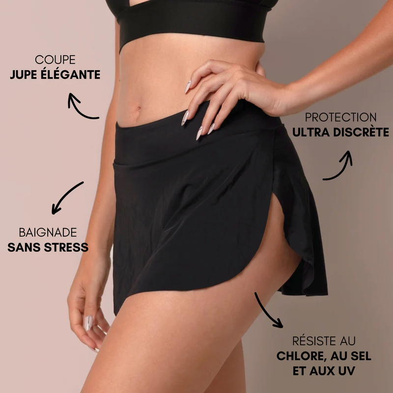 Jupe de bain menstruelle Maude (Nouveauté)