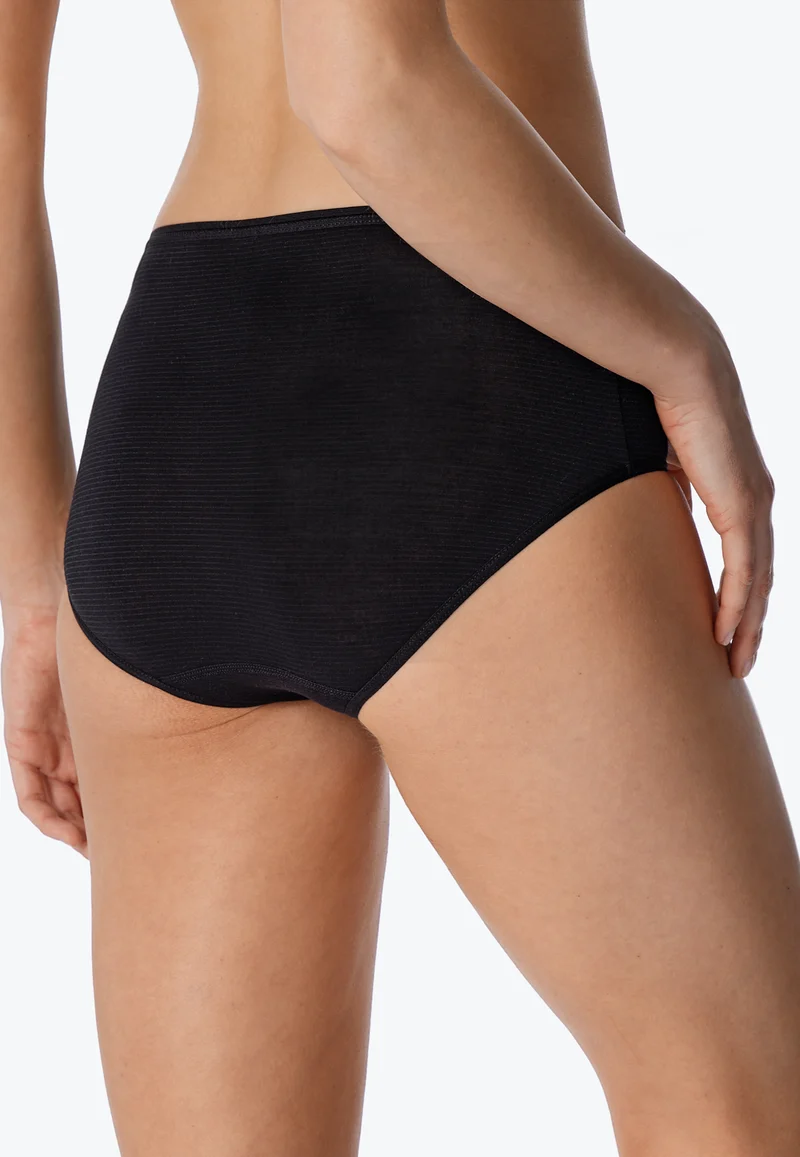 Midi Slip 2er-Pack Schwarz gestreift - Modal Essentials