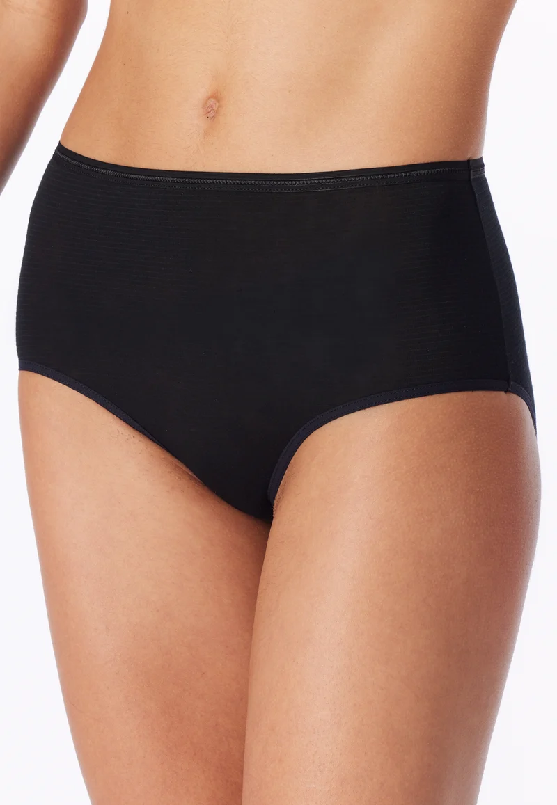 Midi Slip 2er-Pack Schwarz gestreift - Modal Essentials