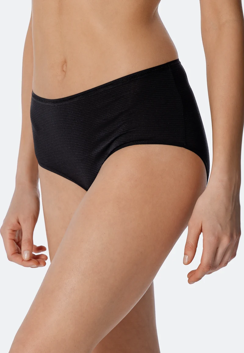 Midi Slip 2er-Pack Schwarz gestreift - Modal Essentials