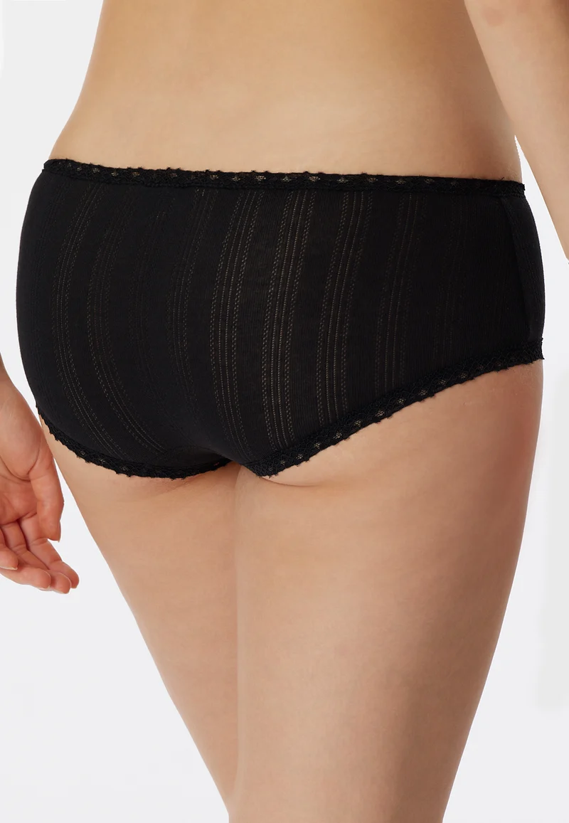 Panty Feinripp Schwarz - Revival Agathe