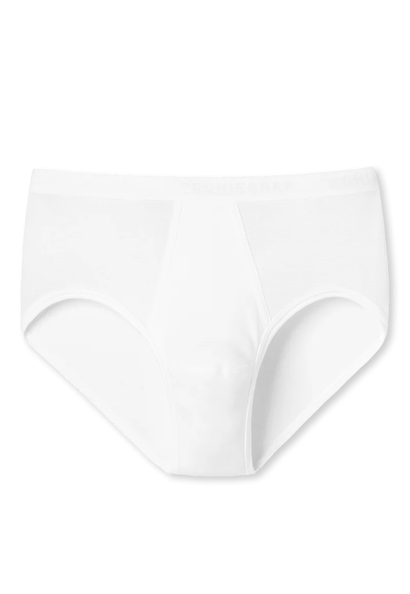 Slip Feinripp mit Eingriff Weiss - Original Classics