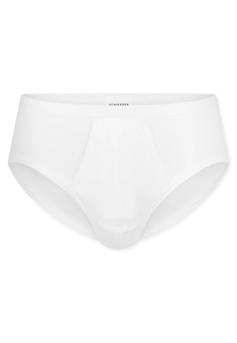Slip Feinripp mit Eingriff Weiss - Original Classics
