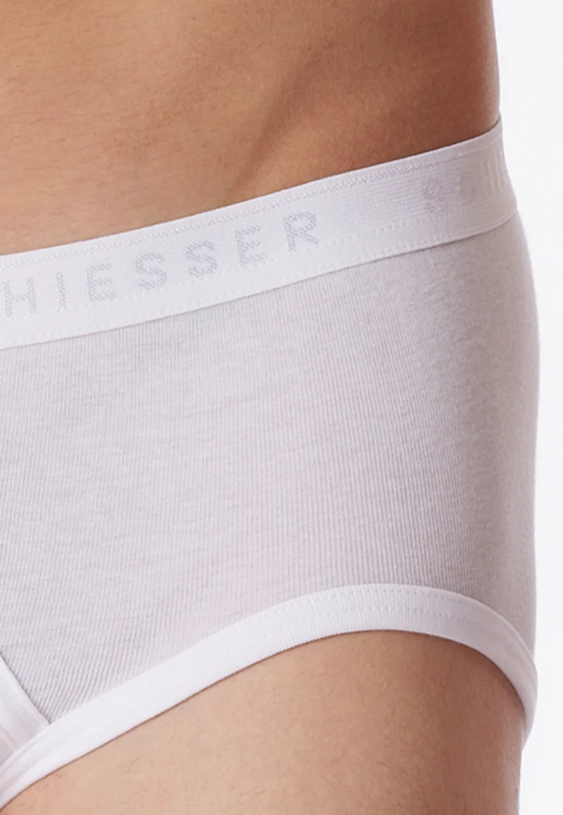 Slip Feinripp mit Eingriff Weiss - Original Classics