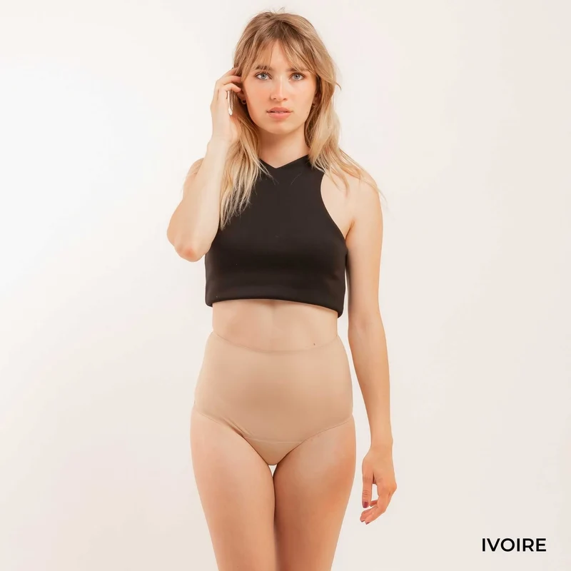 Taille Haute Menstruelle Invisible DAILY Nude (Flux Moyen)