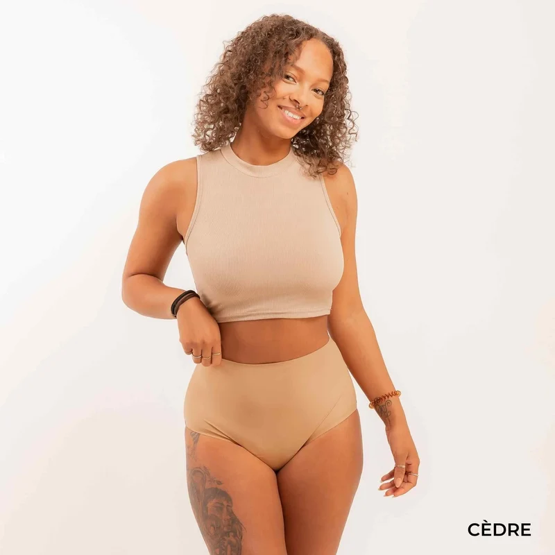 Taille Haute Menstruelle Invisible DAILY Nude (Flux Moyen)