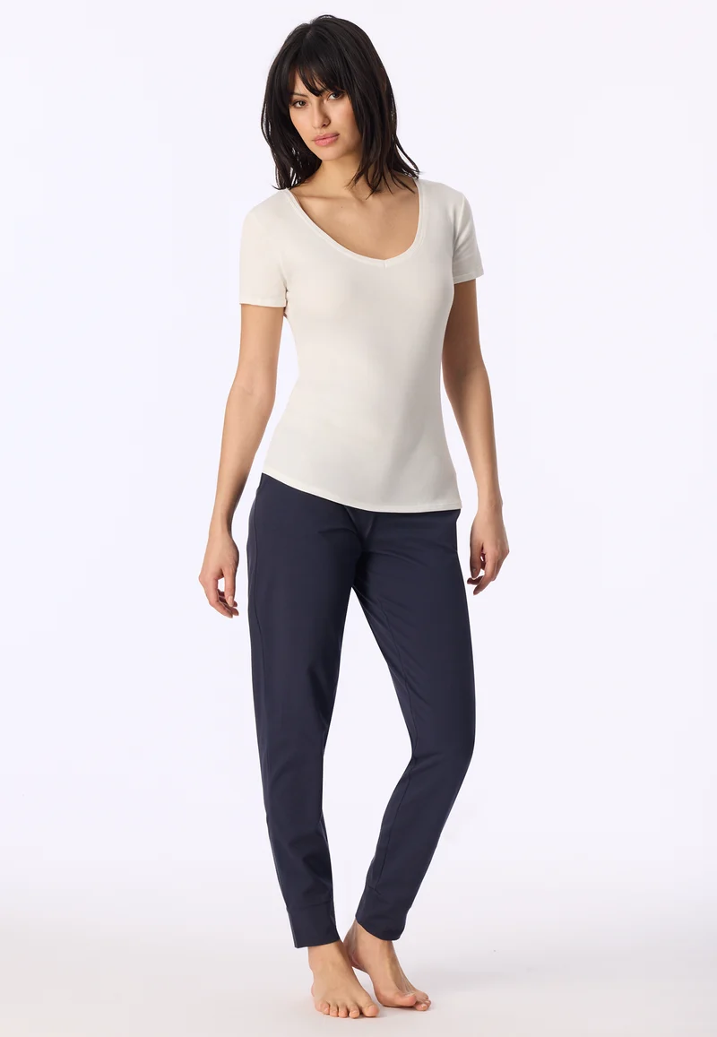 T-Shirt Feinripp Off White - Naturschönheit
