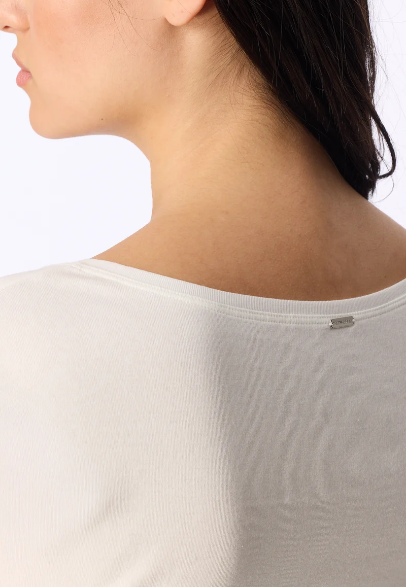 T-Shirt Feinripp Off White - Naturschönheit