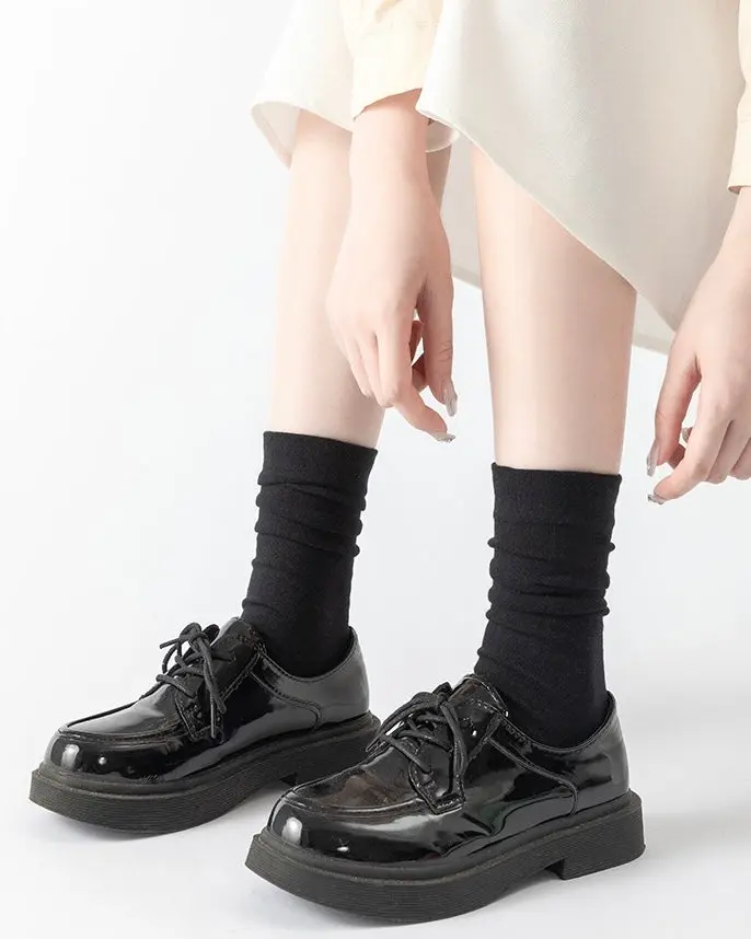 Ribbed Stacked Mid-Calf Socks