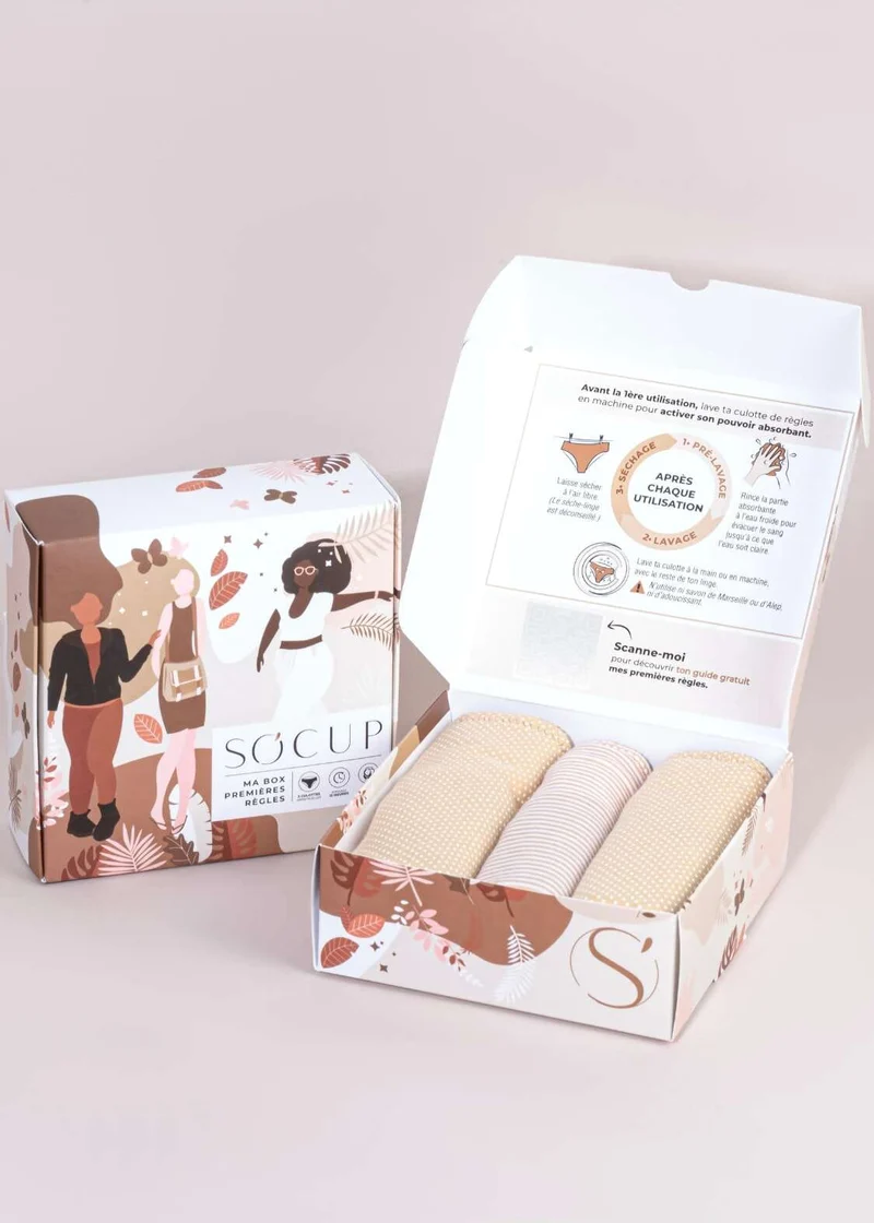 Pack Ado 3 Culottes Menstruelles Flux Léger Moyen