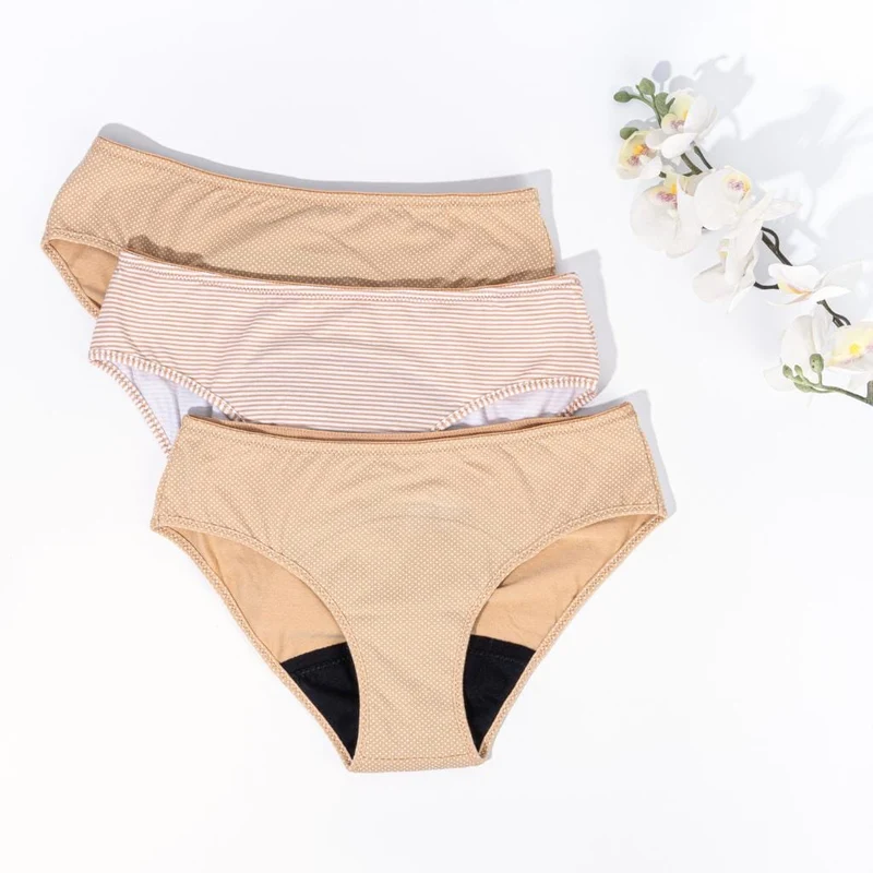 Pack Ado 3 Culottes Menstruelles Flux Léger Moyen