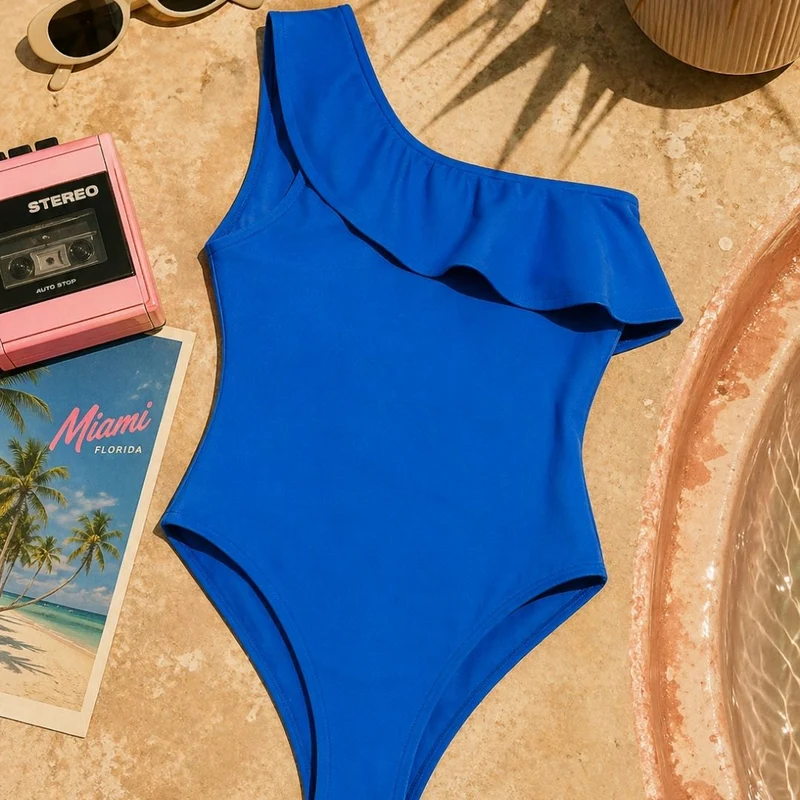 Maillot de bain menstruel 1 pièce Donna Bleu