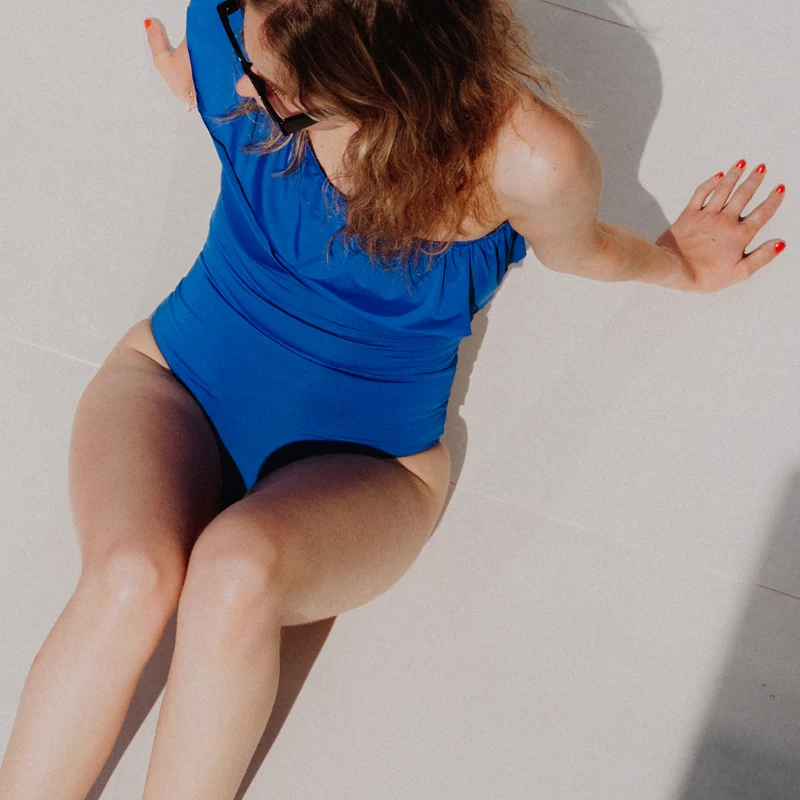 Maillot de bain menstruel 1 pièce Donna Bleu