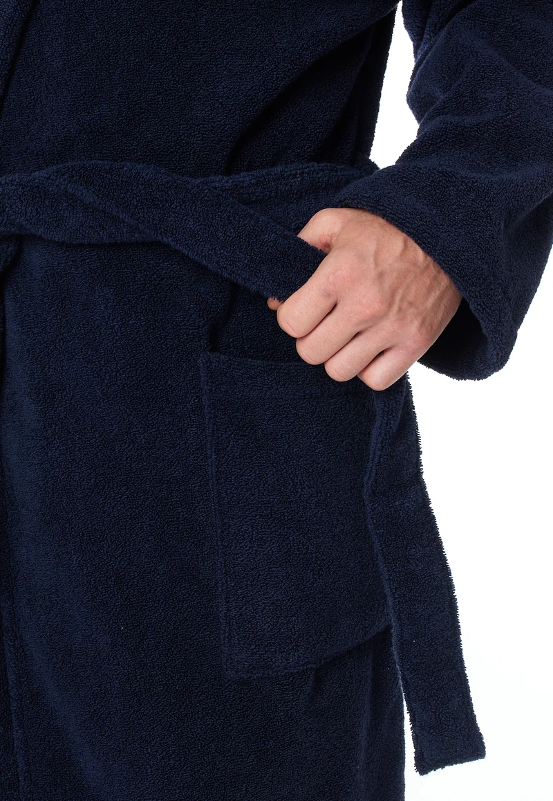 Bademantel mit Kapuze Dunkelblau - Essentials