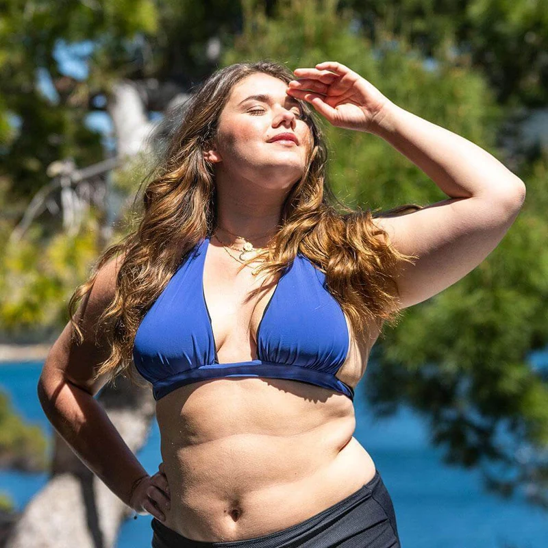 Haut de maillot de bain Arielle Réversible Bleu Roi