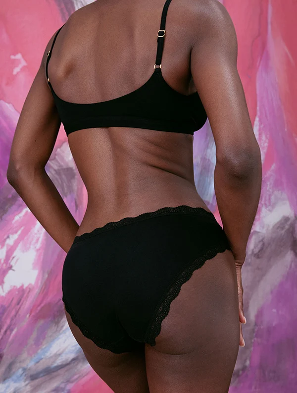 Culotte Elora - Coton Bio - Noir-Ebène