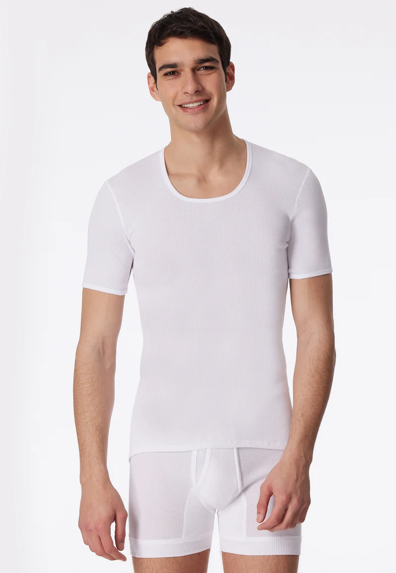 T-Shirt Doppelripp Weiss - Original Classics