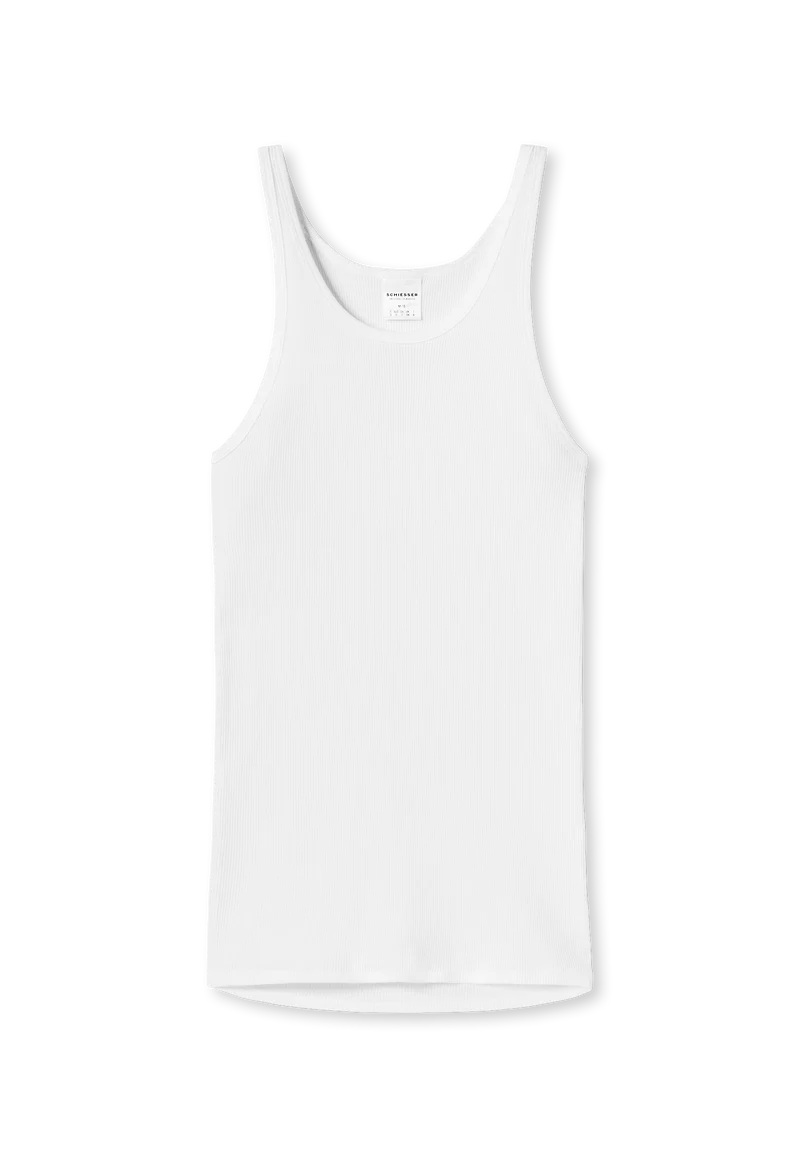 Unterhemd Doppelripp extra langer Rücken Weiss - Original Classics