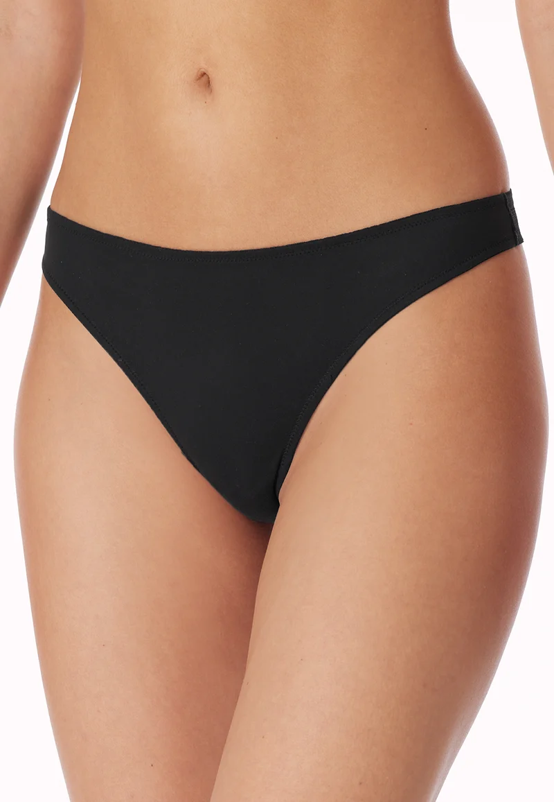 String mit Spitze Schwarz - Invisible Lace