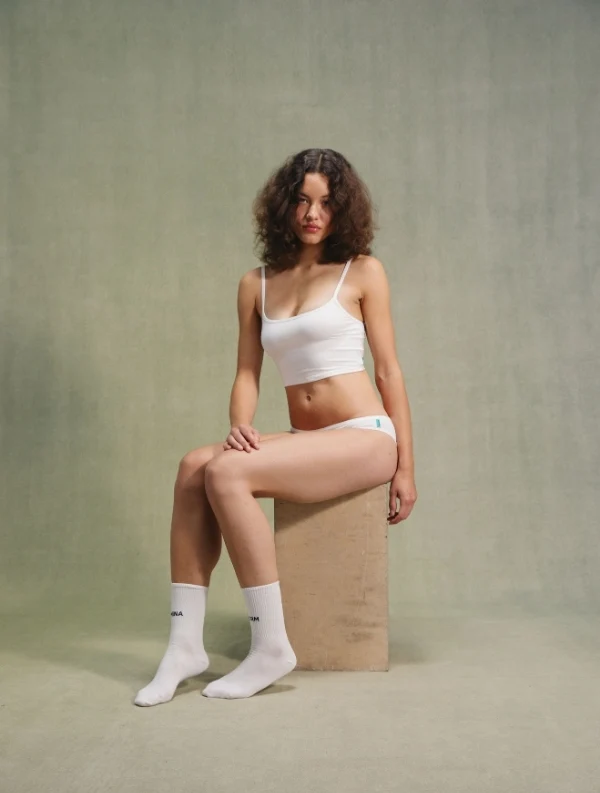 Chaussettes Barefoot ZOLA - Coton bio - Blanc-Nuage