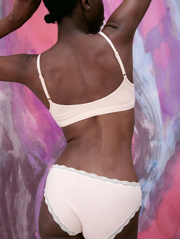 Triangle Nella - Coton Bio - Pink-Ivory