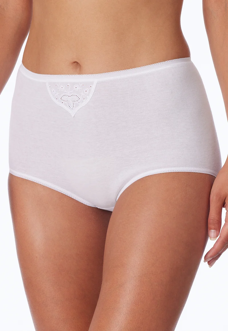 High Waist Slip Feinripp 2er-Pack Weiss - Cotton Essentials