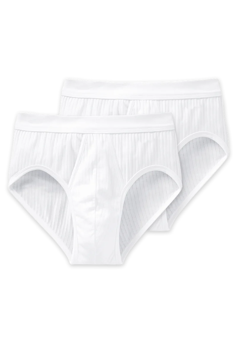 Slip mit Eingriff 2er-Pack Weiss - Authentic