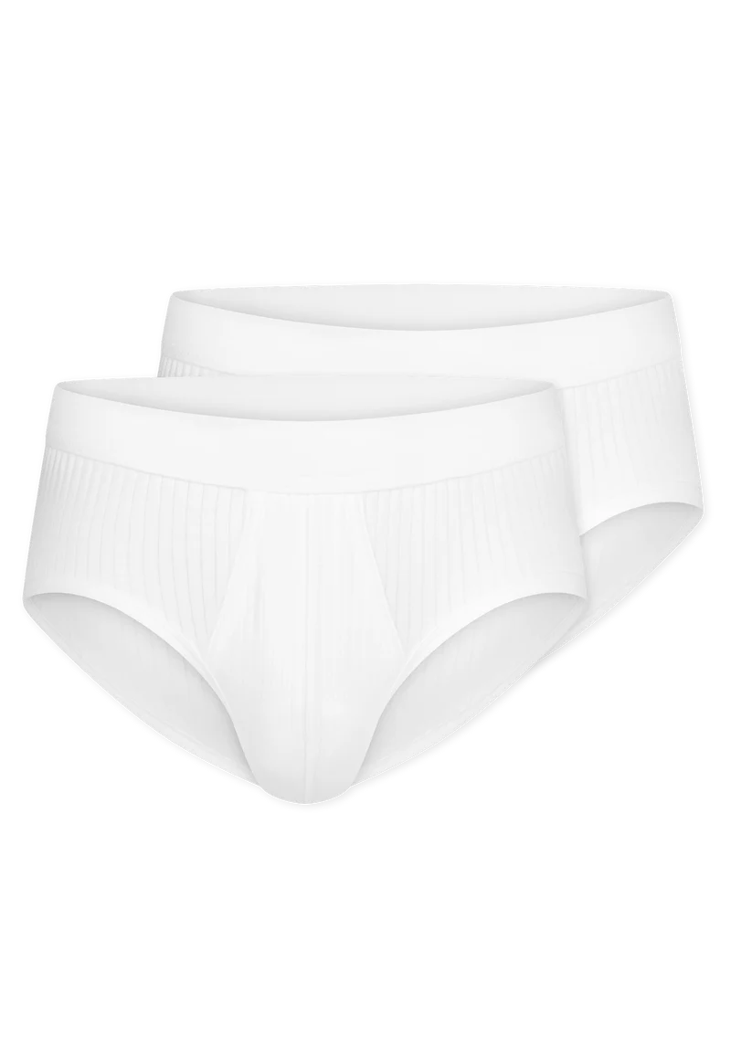 Slip mit Eingriff 2er-Pack Weiss - Authentic