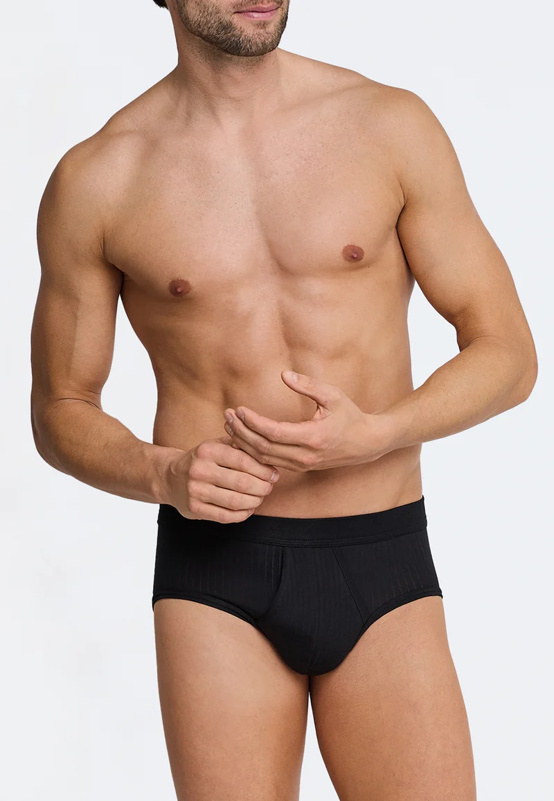 Slip mit Eingriff 2er-Pack Schwarz - Authentic