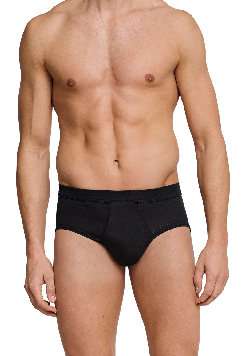 Slip mit Eingriff 2er-Pack Schwarz - Authentic