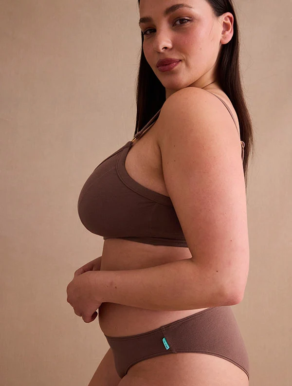 Brassière Paula++ - Coton Bio - Marron-Glacé