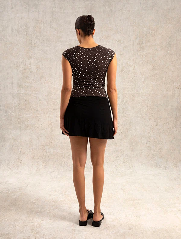 Jupe-Short Mauna - Ecovero - Noir-Ebène