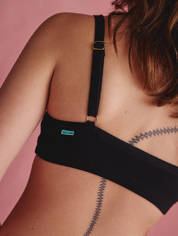 Brassière Mina - Coton Bio - Noir-Ebène