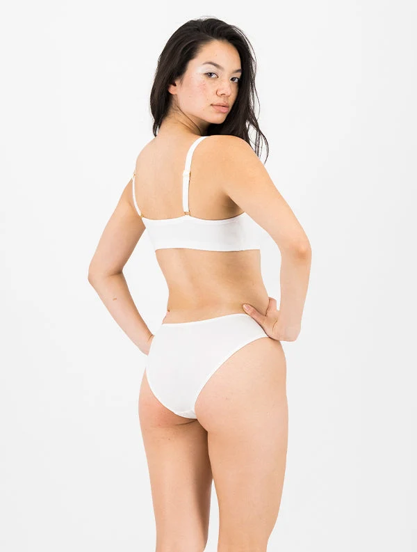 Brassière Mina - Coton Bio – Blanc-Nuage