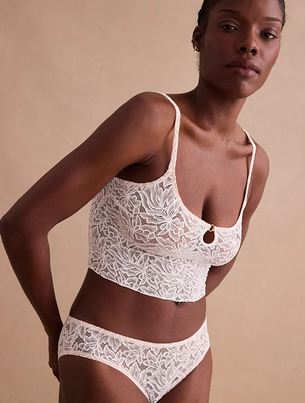 Nobratop® Arya - Dentelle Recyclée - Blanc-Jasmin