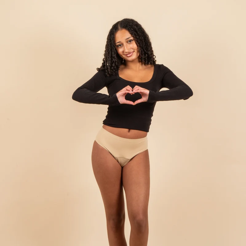 Culotte Menstruelle Ados Nina sans coutures (taille haute)