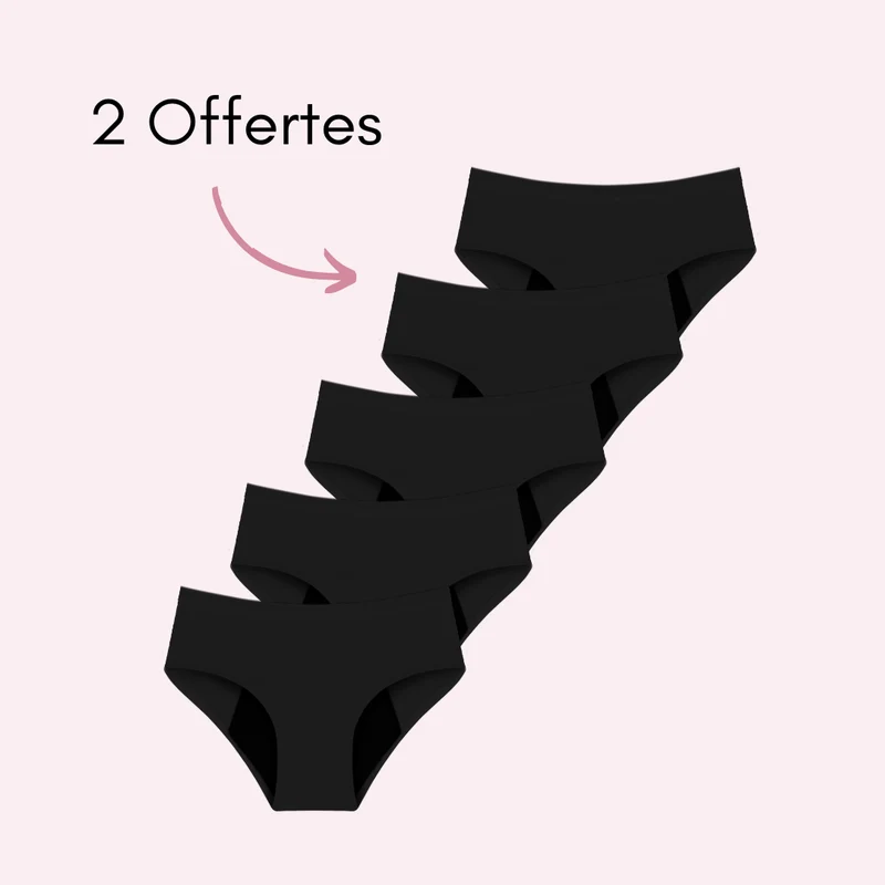 Culotte Menstruelle Ados Nina sans coutures (taille haute)
