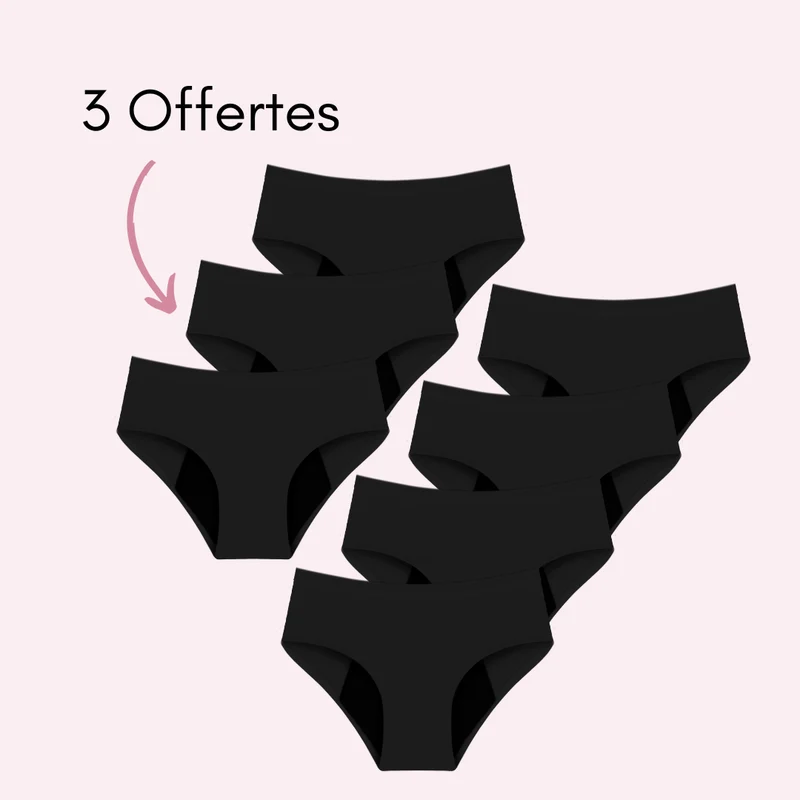 Culotte Menstruelle Ados Nina sans coutures (taille haute)