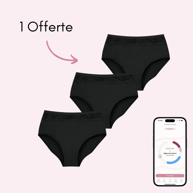 Culotte Menstruelle Clémence taille haute (Nouveauté)