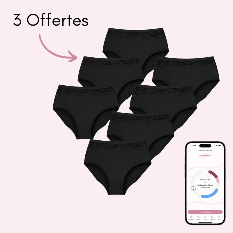 Culotte Menstruelle Clémence taille haute (Nouveauté)
