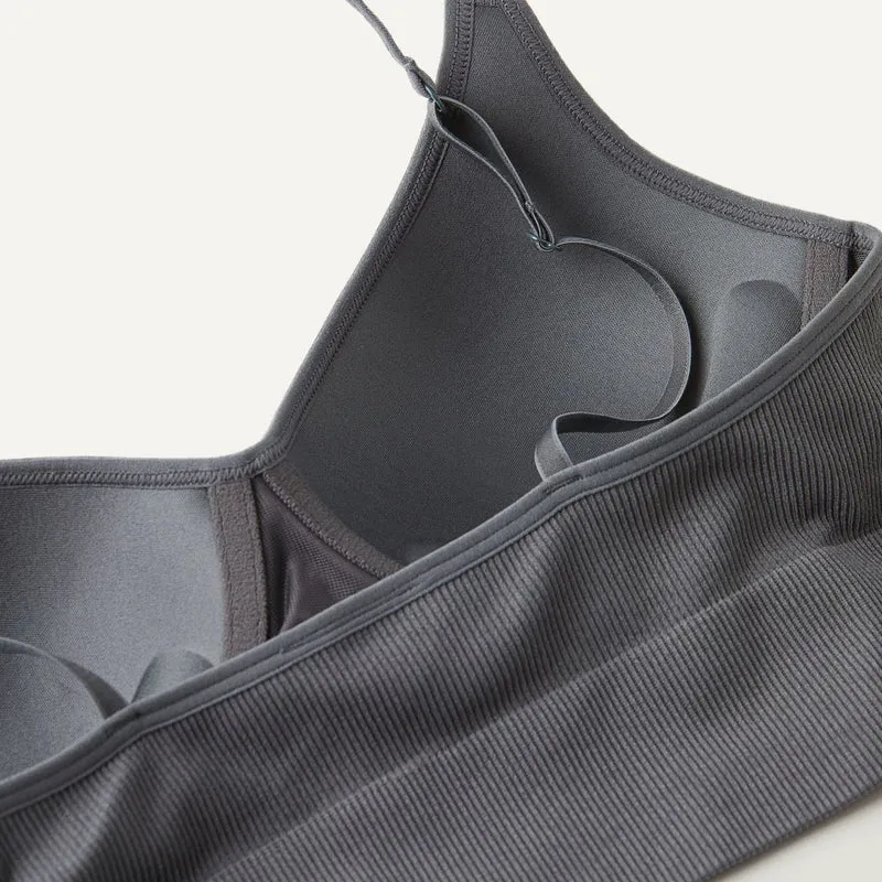 20-Light Push-up Ribbed Bralette