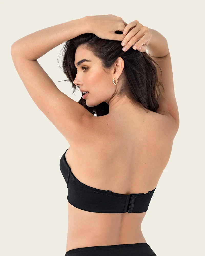 Soutien-gorge sans bretelles idéal pour les poitrines moyennes à fortes.
