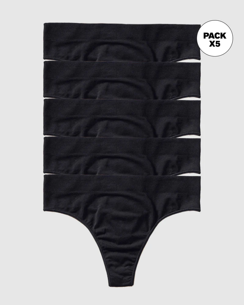 Pack de 3 culottes brésiliennes taille haute sans coutures