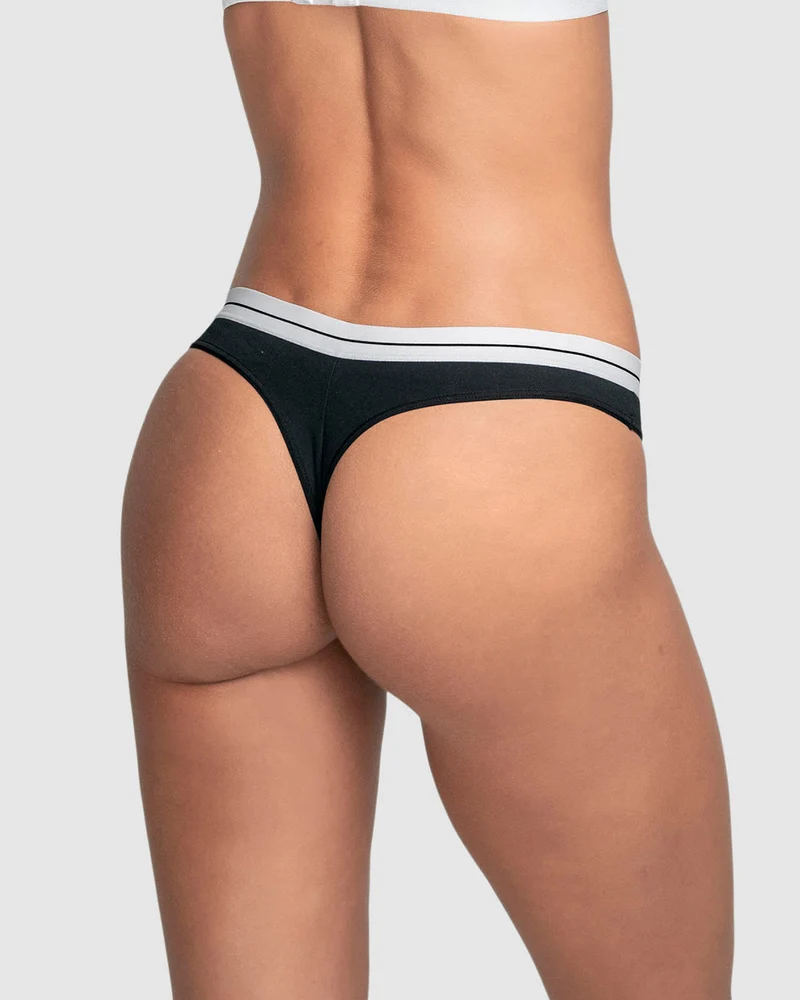 Pack de 3 culottes brésiliennes en coton avec taille élastique douce