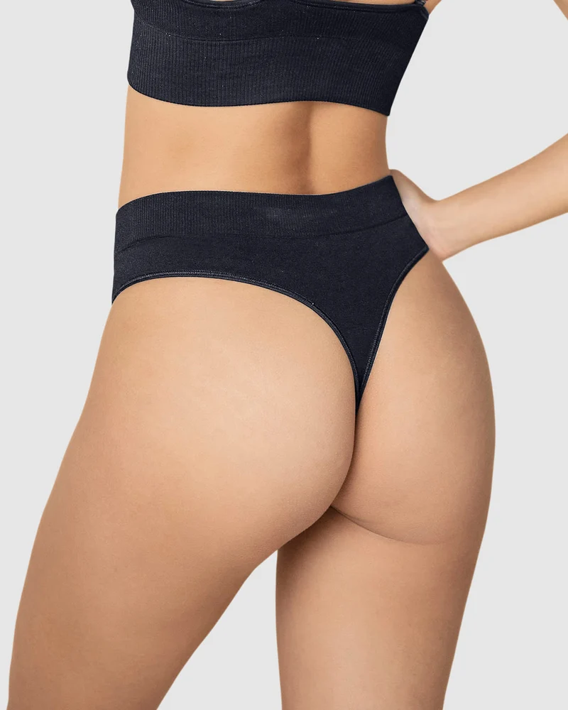 Pack de 3 culottes brésiliennes taille haute sans coutures au toucher ultra doux