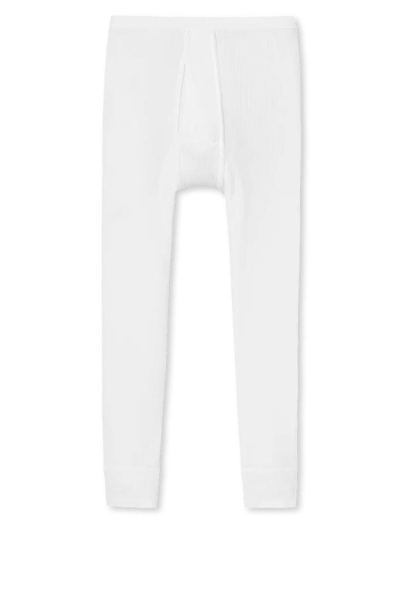 Unterhose 3/4-lang Doppelripp Weiss - Original Doppelripp