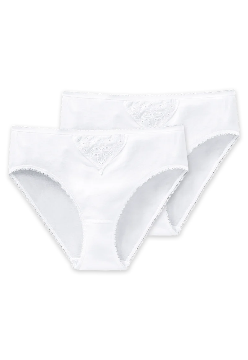 Hipster Slip Feinripp 2er-Pack Weiss - Cotton Essentials